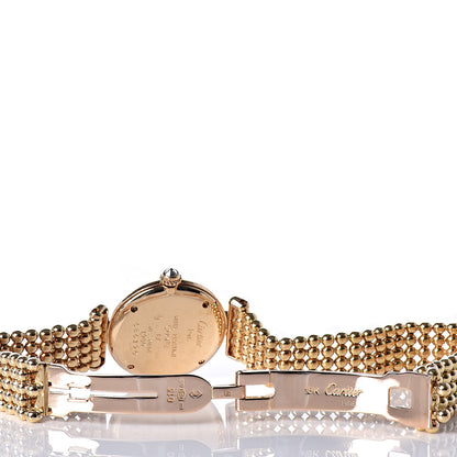 Cartier 18K Yellow Gold Diamond Mother of Pearl 24mm Must de Colisee Quartz Watch 6 of 9