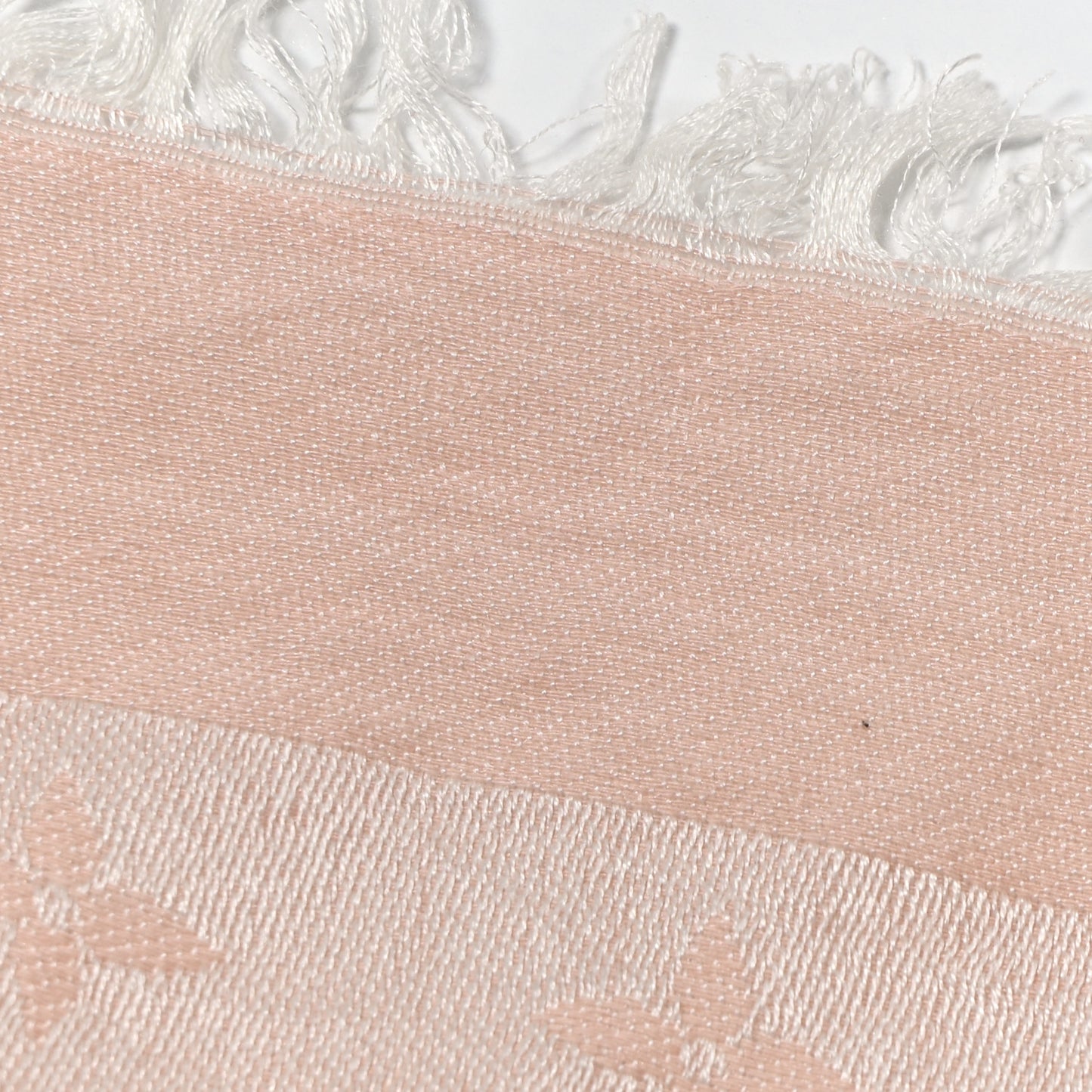 Silk Wool Monogram Denim Shawl Rose
