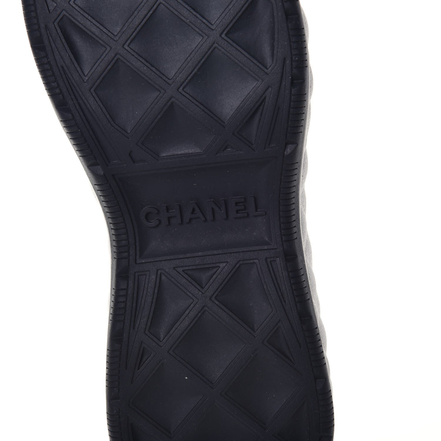 Chanel Fabric Calfskin Suede CC Sneakers 37.5 Black 6 of 9