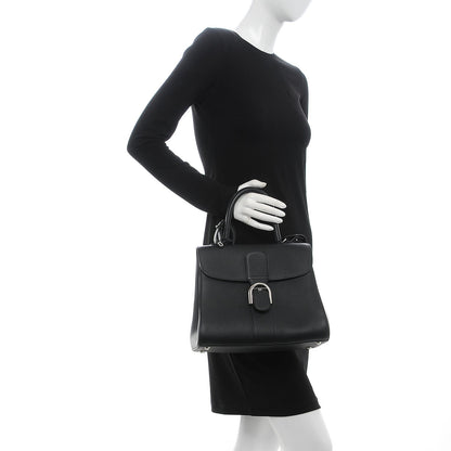 Delvaux Grained Calfskin MM Brillant Satchel Black 2 of 8