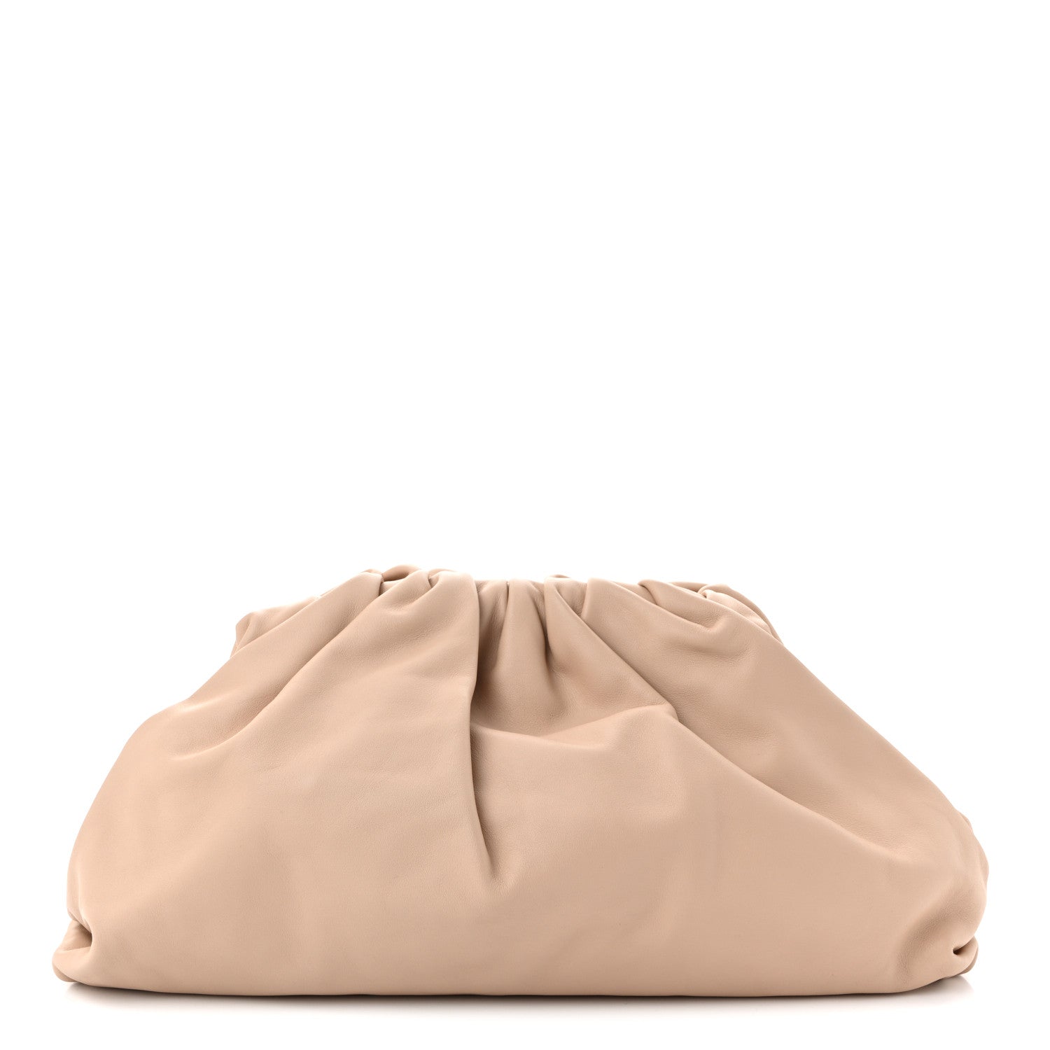 Bottega Veneta Smooth Butter Calf The Pouch Oversized Clutch Nude 1 of 10