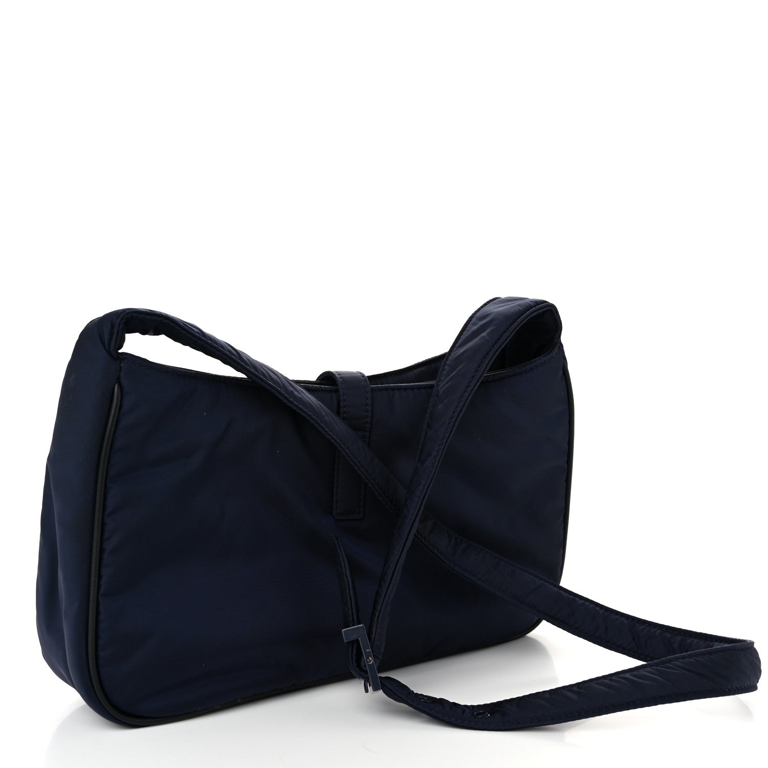 Saint Laurent Econyl Nylon Le 5 A 7 Hobo Navy 3 of 11