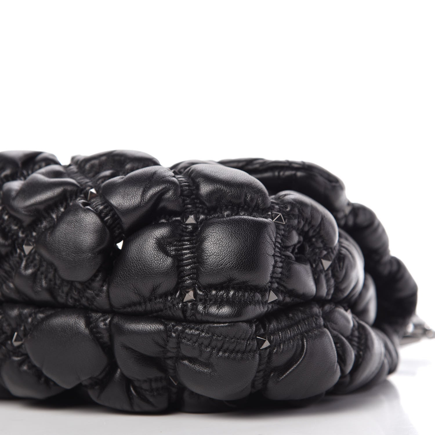 Valentino Garavani Nappa Medium Spikeme Shoulder Bag Black 7 of 9