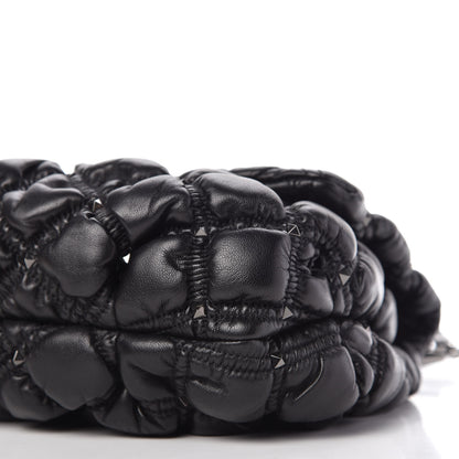 Valentino Garavani Nappa Medium Spikeme Shoulder Bag Black 7 of 9