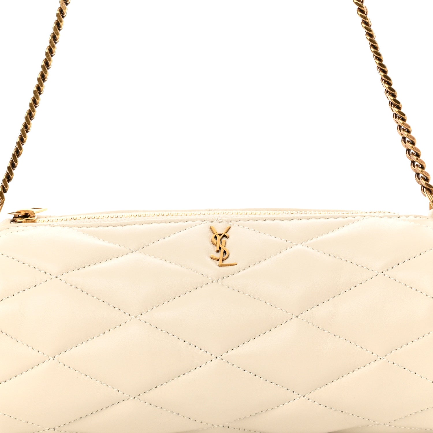 Saint Laurent Lambskin Monogram Mini Sade Tube Bag Crema Soft 8 of 11