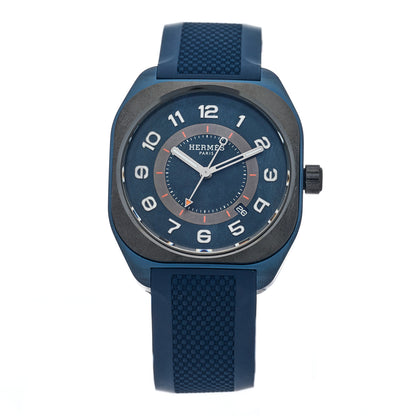 Hermes PVD Titanium Rubber 39mm H08 Automatic Watch Bleu Abysse 1 of 4