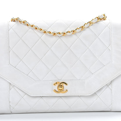 Chanel Lambskin Quilted Medium Single Flap White 9 of 18