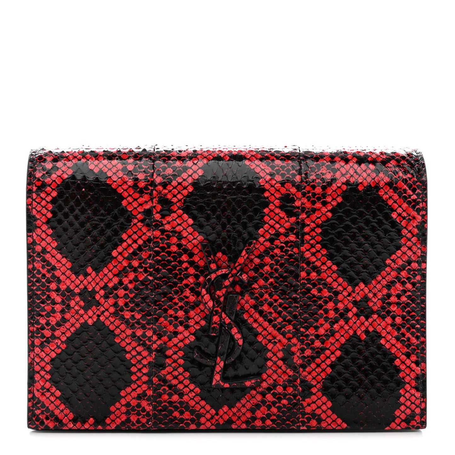 Ayers Monogram Toy Kate Strap Wallet Black Red