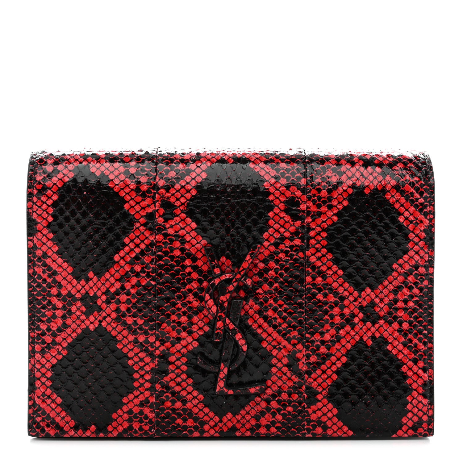 Saint Laurent Ayers Monogram Toy Kate Strap Wallet Black Red 1 of 8