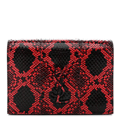 Saint Laurent Ayers Monogram Toy Kate Strap Wallet Black Red 1 of 8