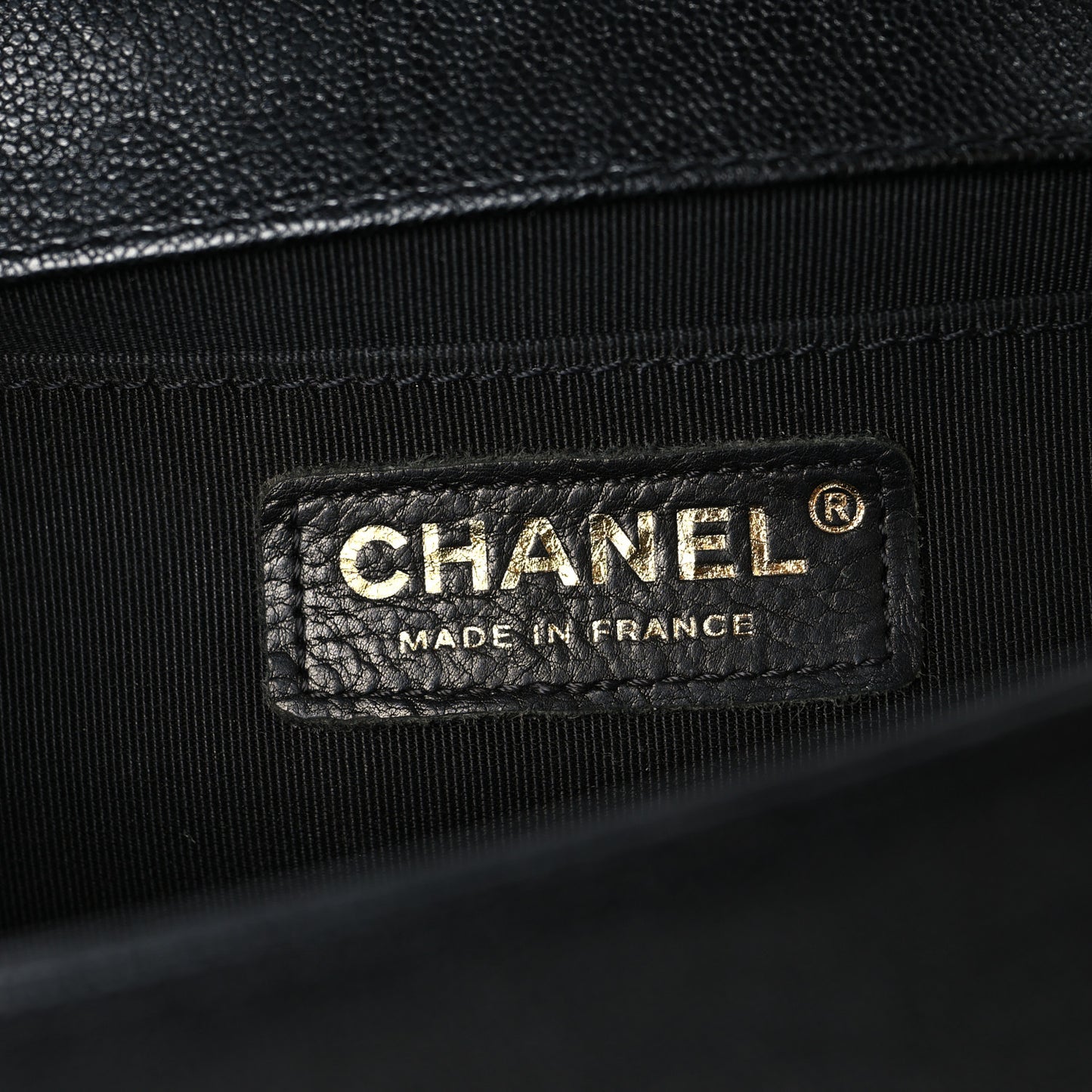 Caviar Chevron Quilted Medium Boy Flap Black