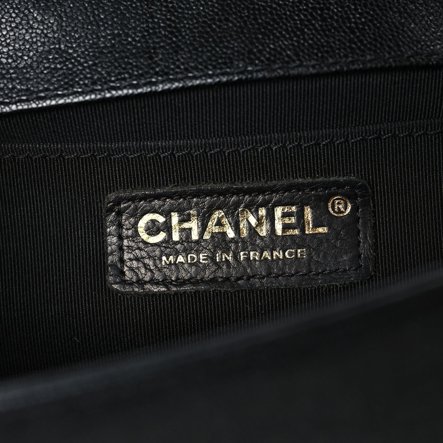 Chanel Caviar Chevron Quilted Medium Boy Flap Black 6 of 10