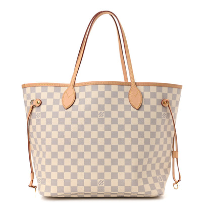 Louis Vuitton Damier Azur Neo Neverfull MM Rose Ballerine 1 of 10