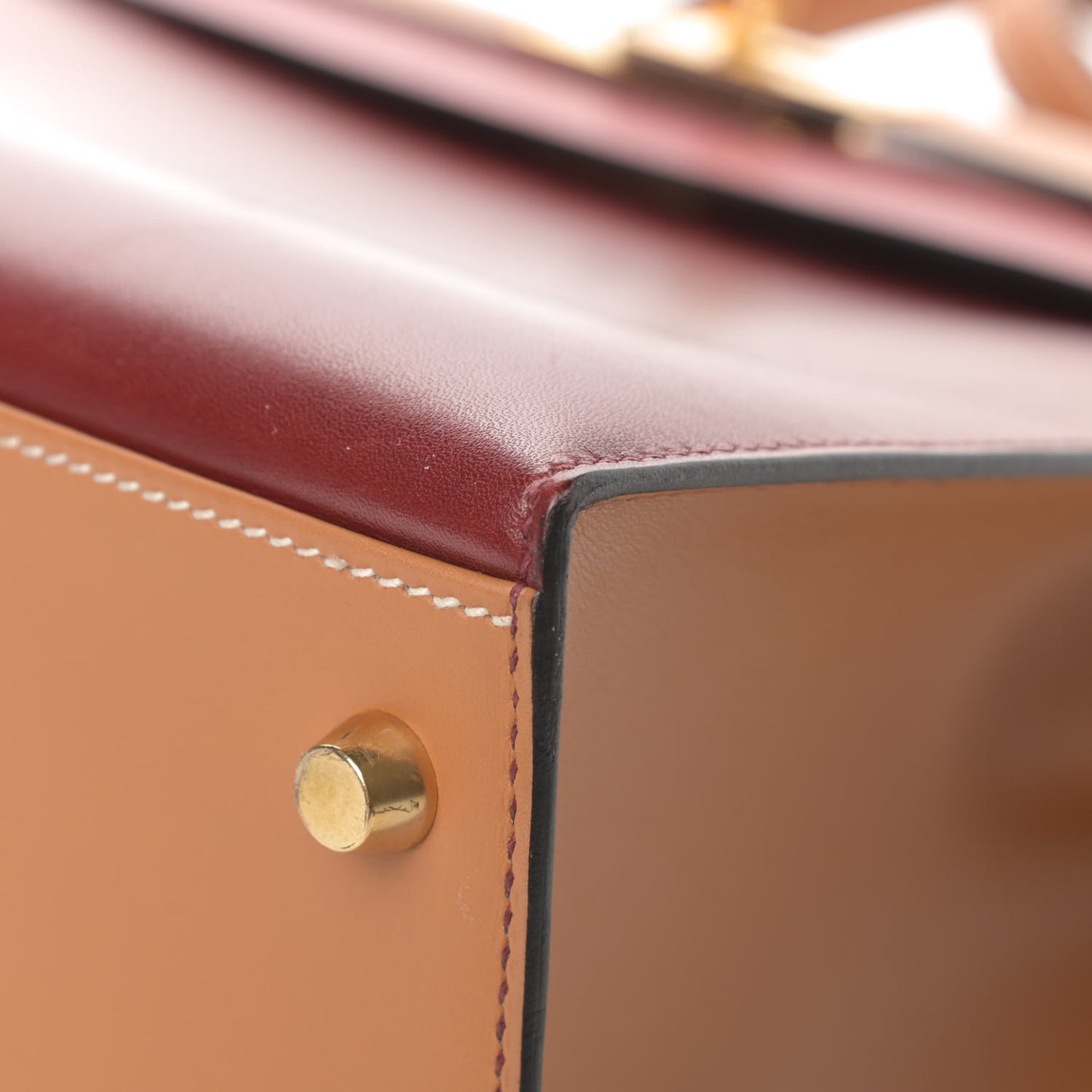 Box Chamonix Kelly Bi-Color Sellier 32 Rouge H Gold