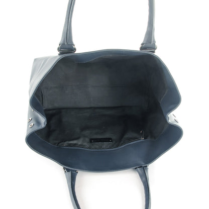 Bottega Veneta Rubberized Canvas Marco Polo Tote Dark Navy 5 of 8