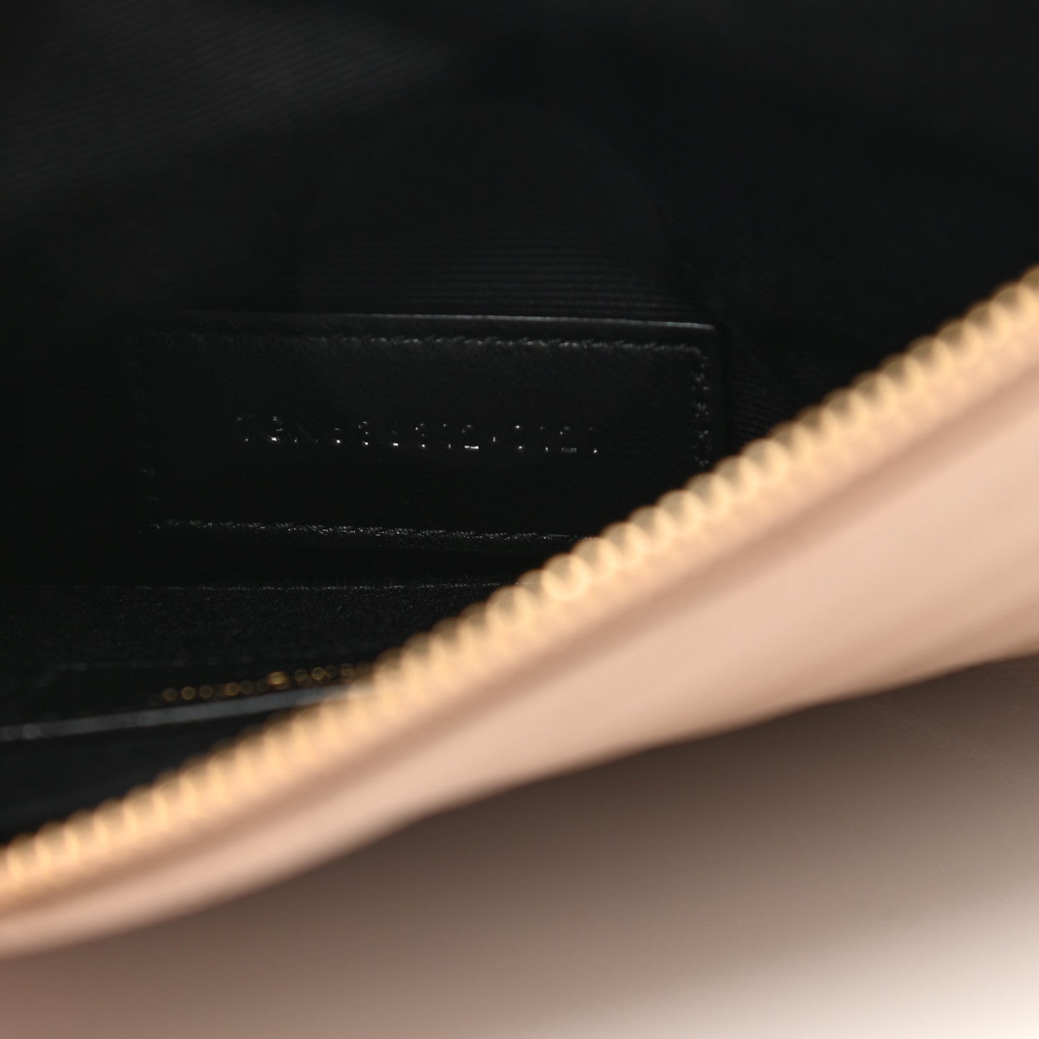 Saint Laurent Grain De Poudre Chevron Monogram Bill Pouch Dark Beige 7 of 7