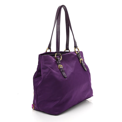 Prada Tessuto Nylon Pietre Jeweled Tote Anemone 3 of 13