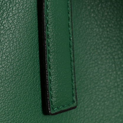 Saint Laurent Calfskin Large Shopping Tote Emerald Green 13 of 13