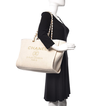 Chanel Lurex Boucle Medium Deauville Tote White 2 of 10