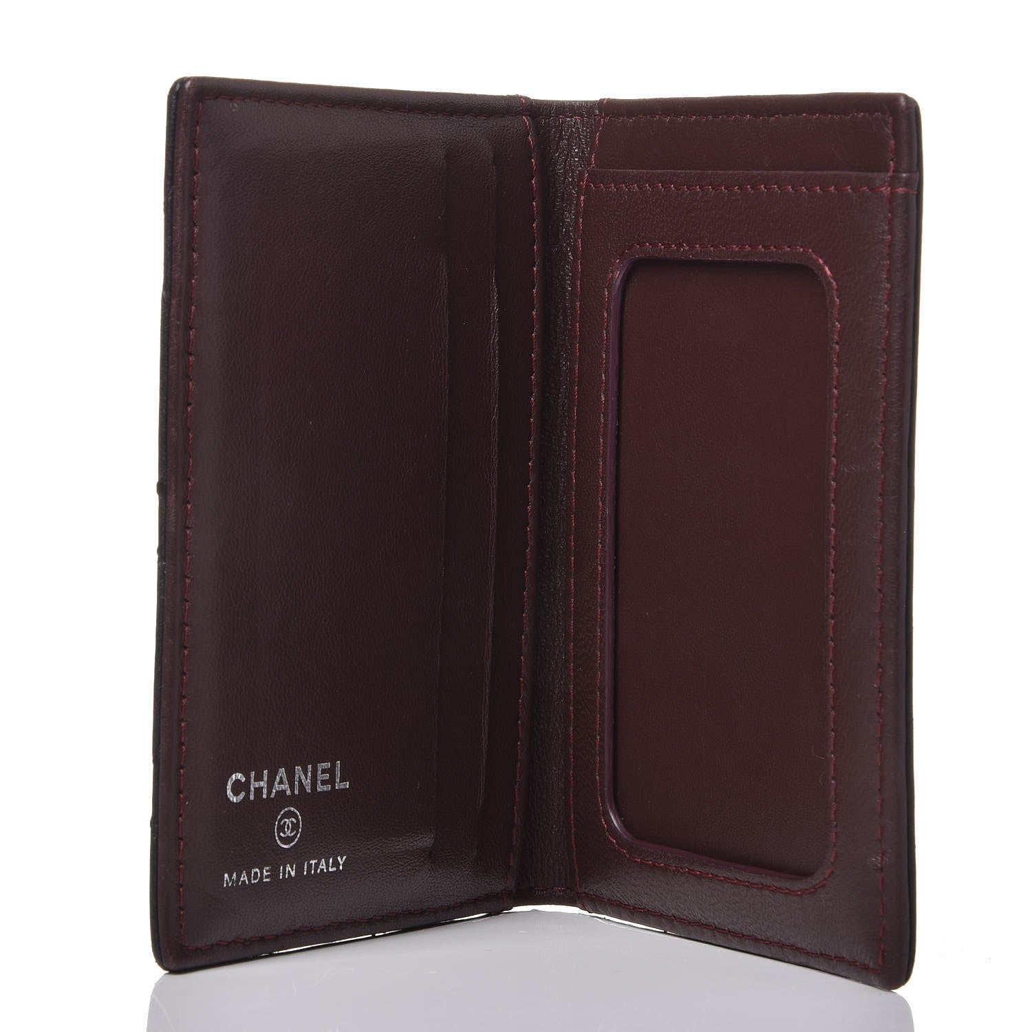 Chanel Lambskin Quilted Card Holder Wallet Black 5 of 11