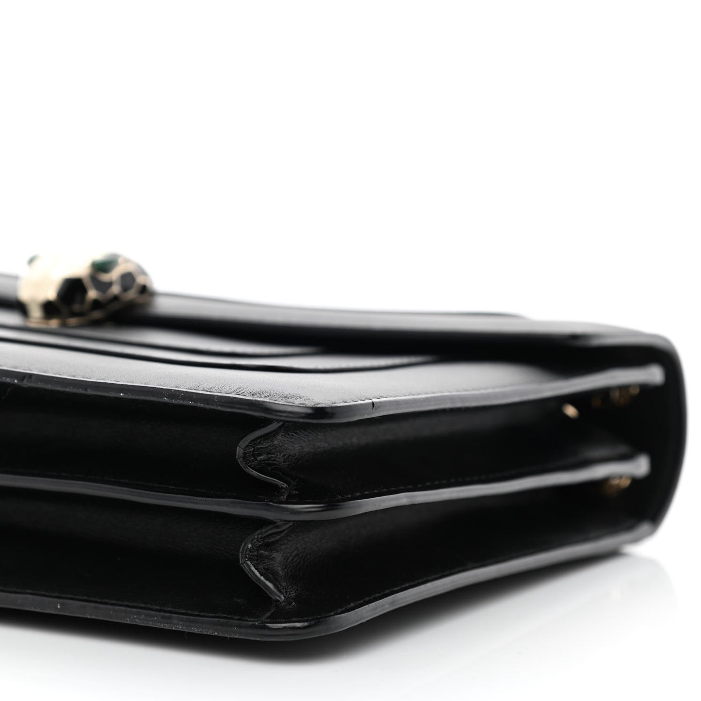 Calfskin Serpenti Forever Shoulder Bag Black