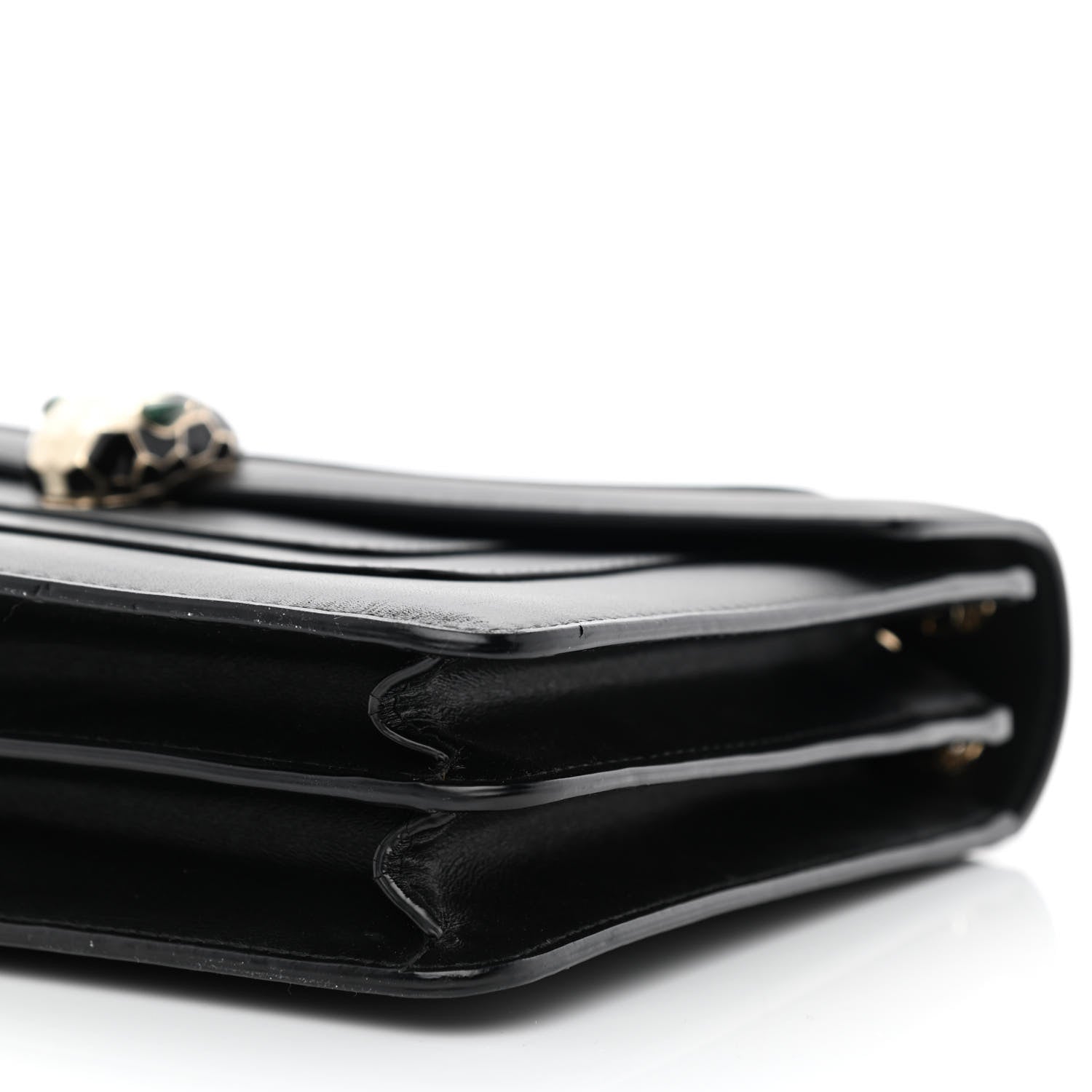 Bulgari Calfskin Serpenti Forever Shoulder Bag Black 10 of 11
