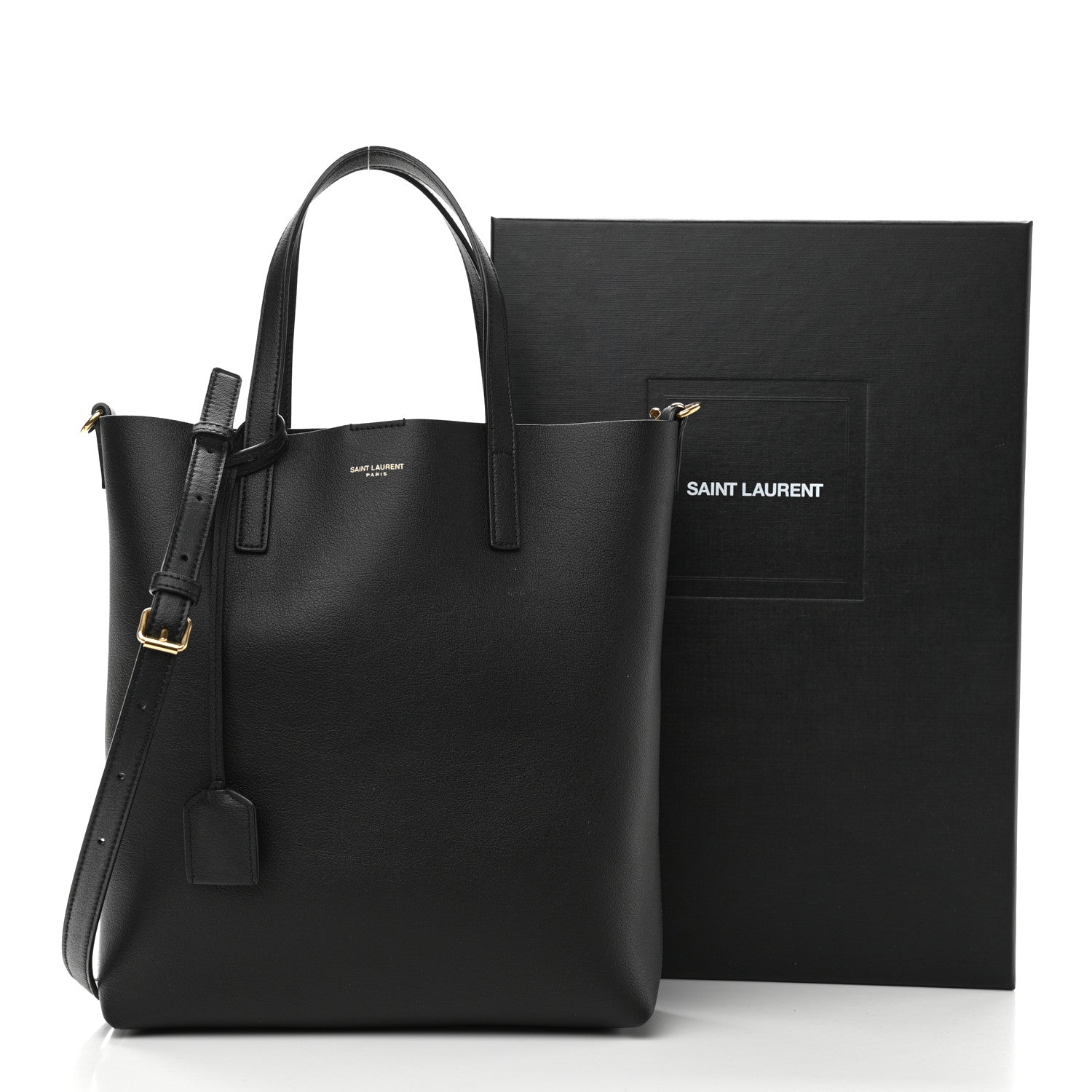 Saint Laurent Calfskin Toy Shopping Tote Black 11 of 11
