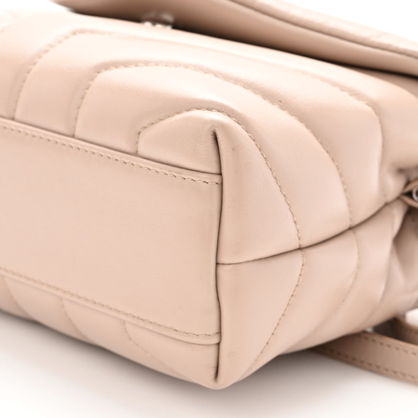 Calfskin Y Quilted Monogram Toy Loulou Crossbody Bag Nude Powder