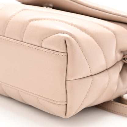 Saint Laurent Calfskin Y Quilted Monogram Toy Loulou Crossbody Bag Nude Powder 9 of 10