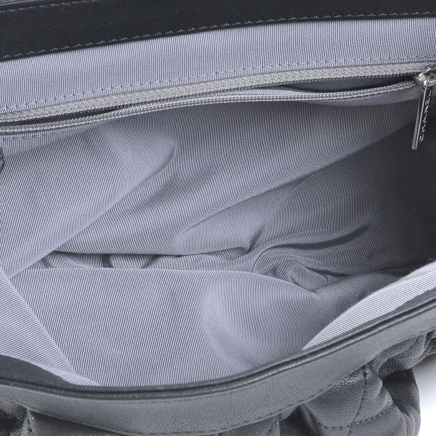 Chanel Washed Lambskin Chain Around Medium Messenger Bag Black 5 of 7