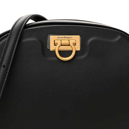 Salvatore Ferragamo Calfskin Trifolio Camera Crossbody Bag Black 7 of 9