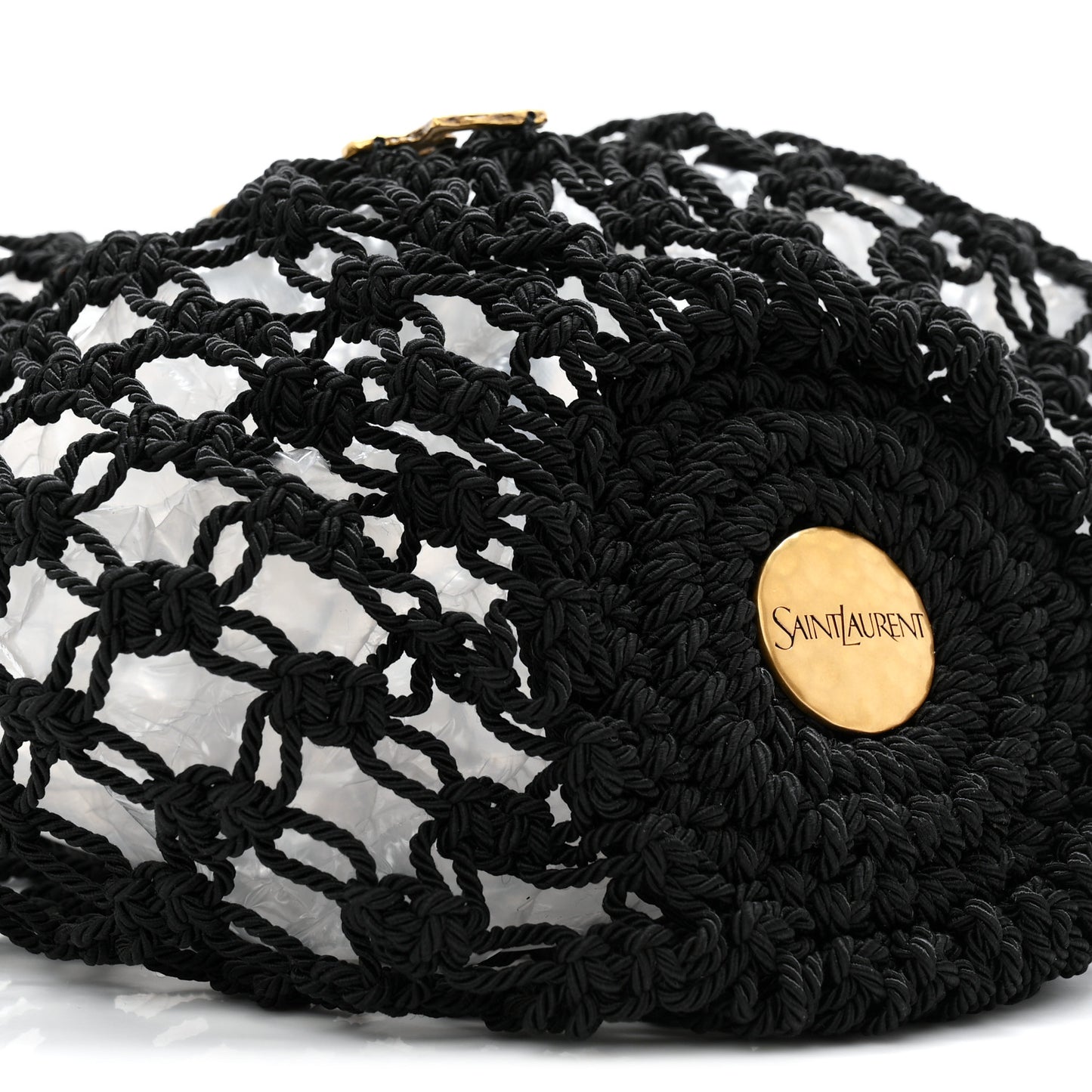 Crochet Small Shopping Bag Black