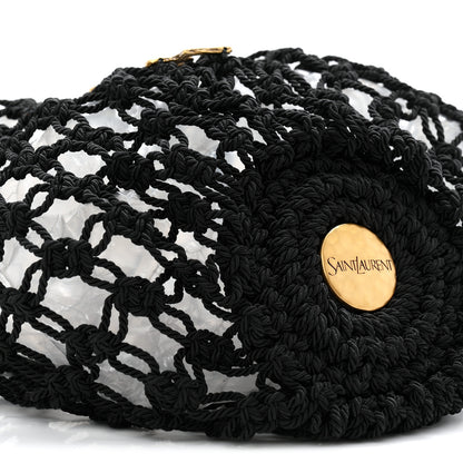 Saint Laurent Crochet Small Shopping Bag Black 9 of 11