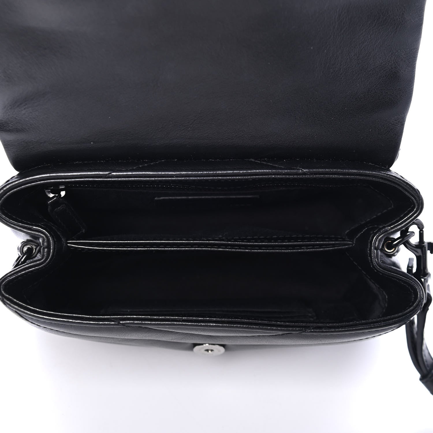 Saint Laurent Calfskin Y Quilted Monogram Toy Loulou Crossbody Bag Black 4 of 4