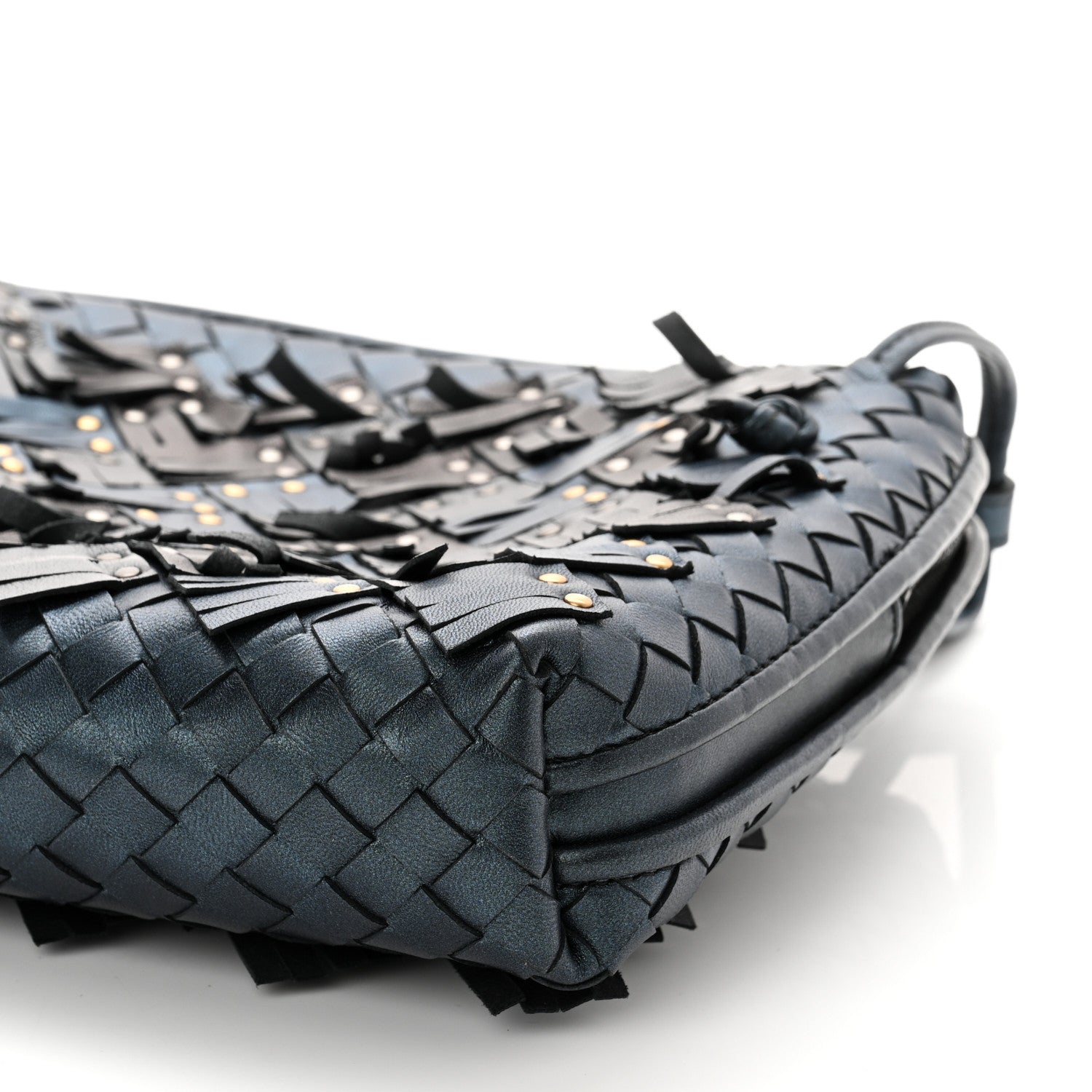 Bottega Veneta Nappa Intrecciato Fringe Studded Nodini Crossbody Messenger Multicolor 6 of 9