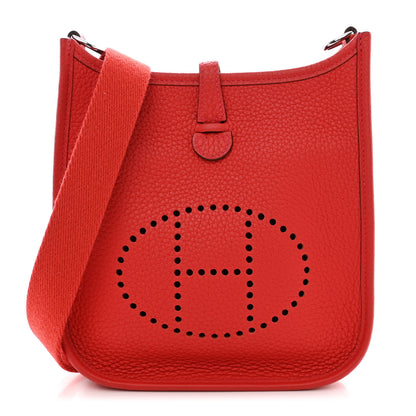 Hermes Taurillon Clemence Evelyne TPM Rouge Casaque 1 of 11