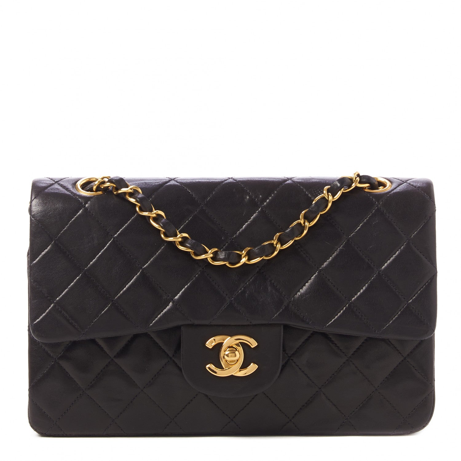 Chanel Lambskin Quilted Small Double Flap Black 1 of 13