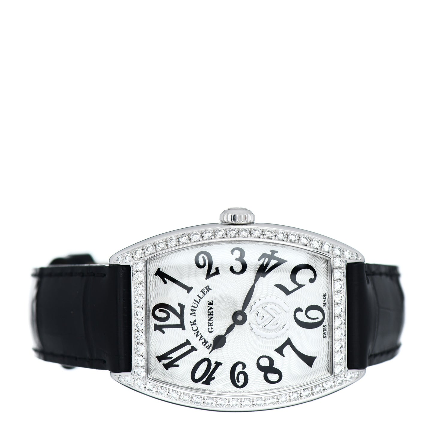 Stainless Steel Alligator Diamond Bezel 29mm Cintree Curvex Quartz Watch 7502QZD
