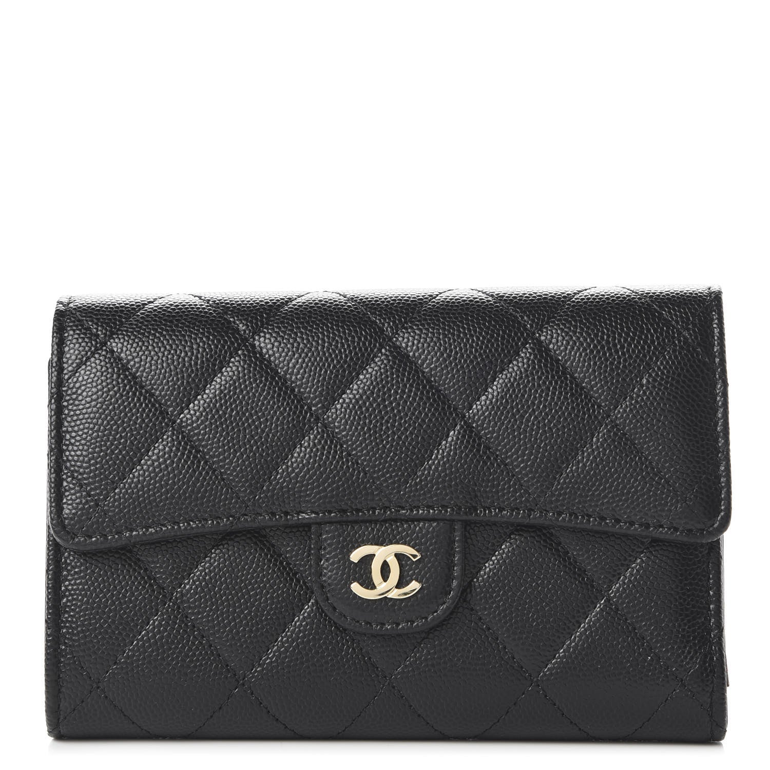 Chanel Caviar Quilted Small Flap Wallet Black 1 of 10
