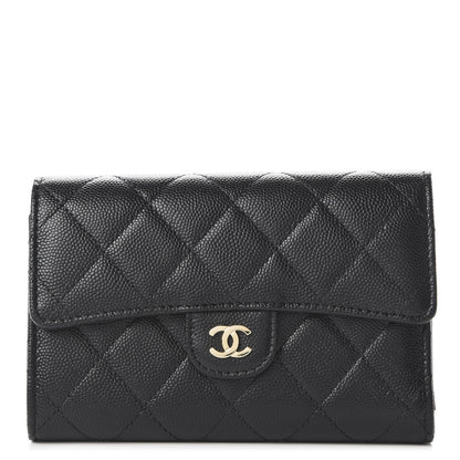 Chanel Caviar Quilted Small Flap Wallet Black 1 of 10