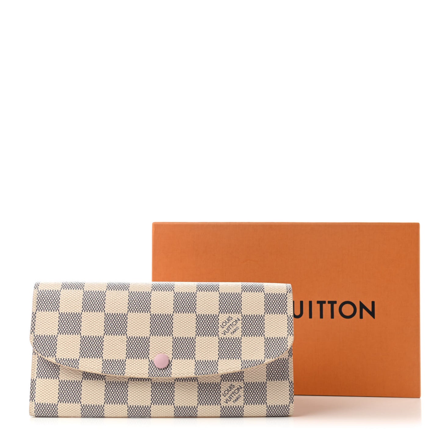 Damier Azur Emilie Wallet Rose Ballerine