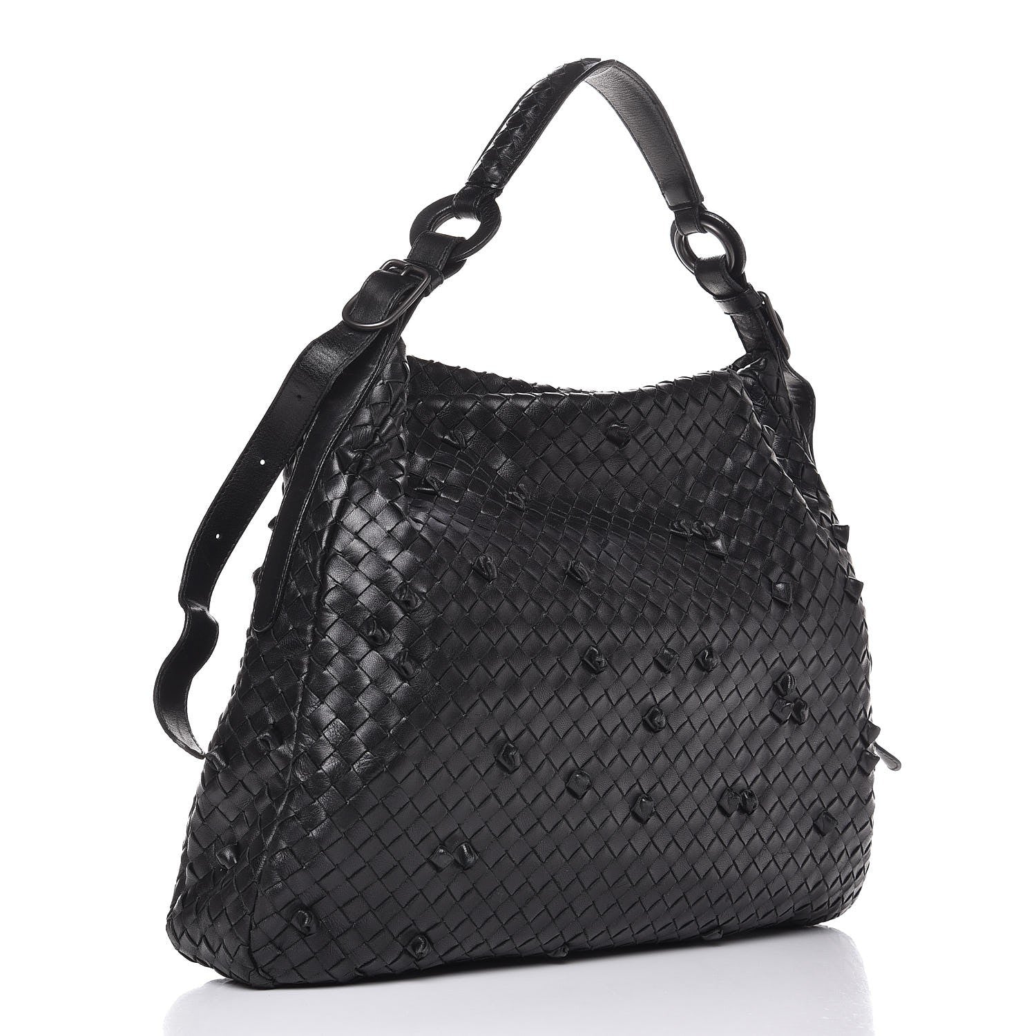 Bottega Veneta Nappa Intrecciato Naruto Knot Hobo Nero Black 3 of 8