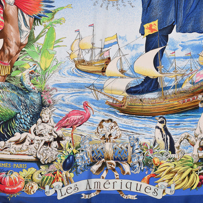 Hermes Silk Les Ameriques Scarf 90 3 of 10
