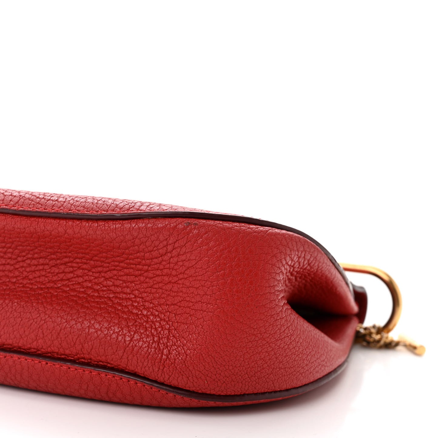 Grained Lambskin Drew Shoulder Bag Plaid Red