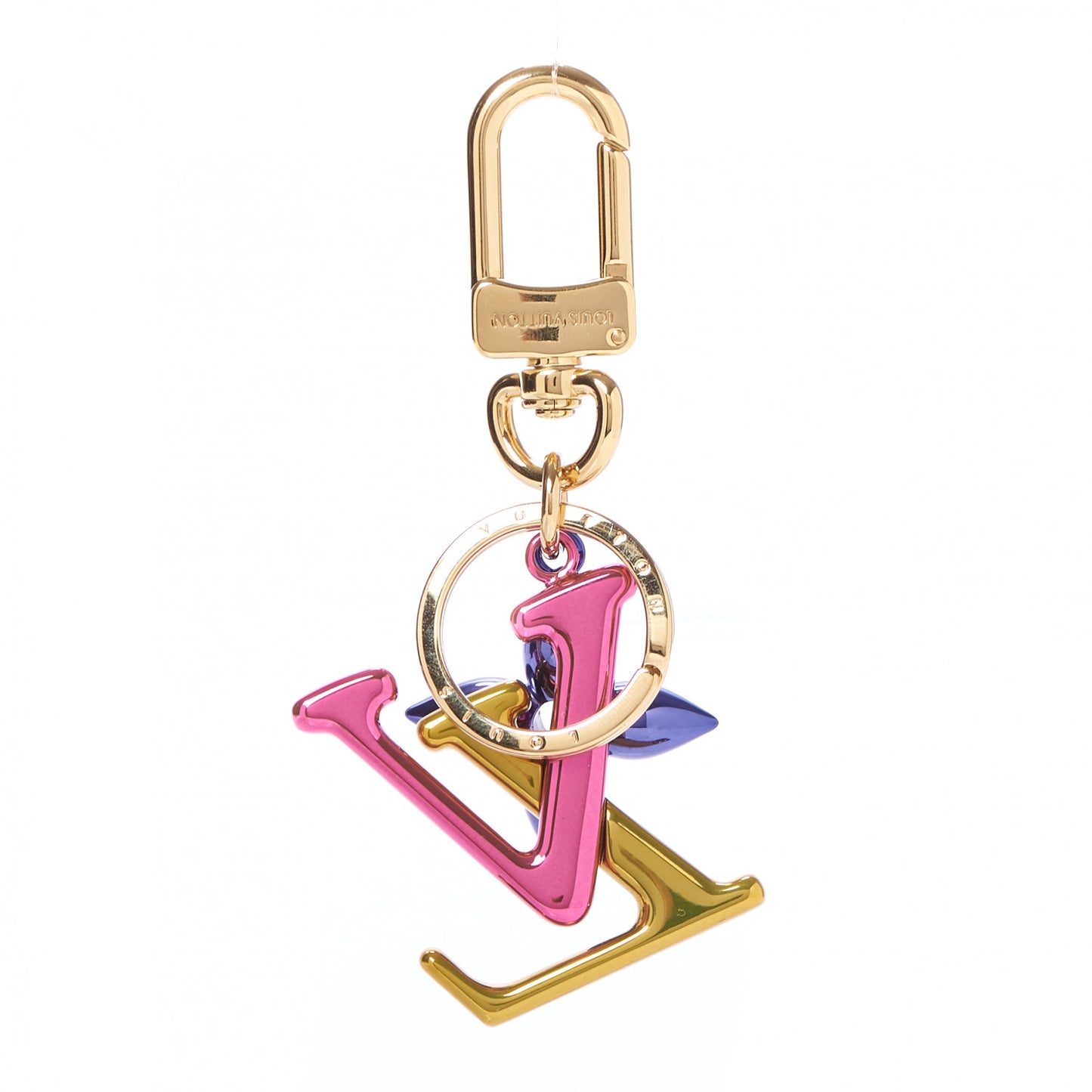 LV New Wave Bag Charm Key Holder Multicolor