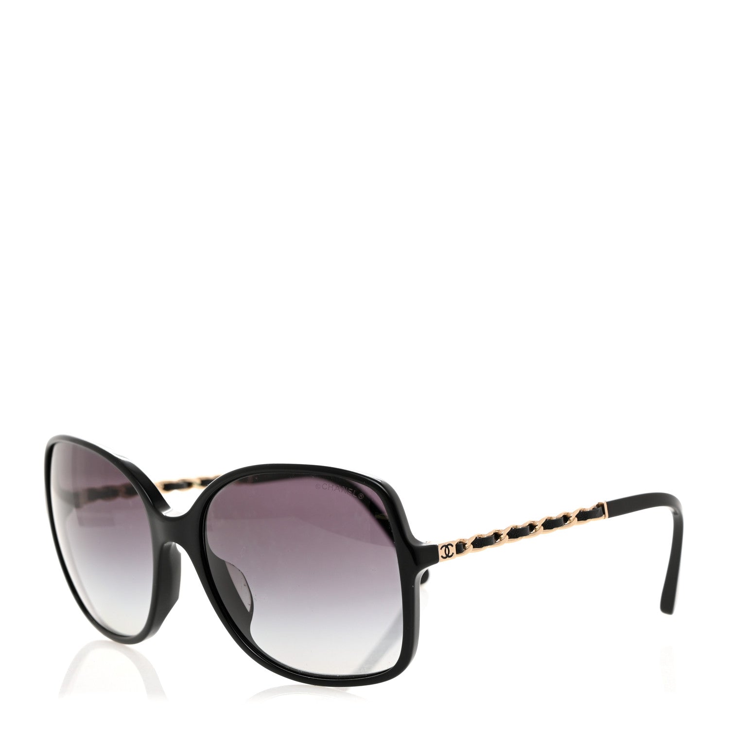 Chanel Lambskin Square Chain Sunglasses 5210-Q Black 1 of 11