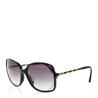 Chanel Lambskin Square Chain Sunglasses 5210-Q Black 1 of 11