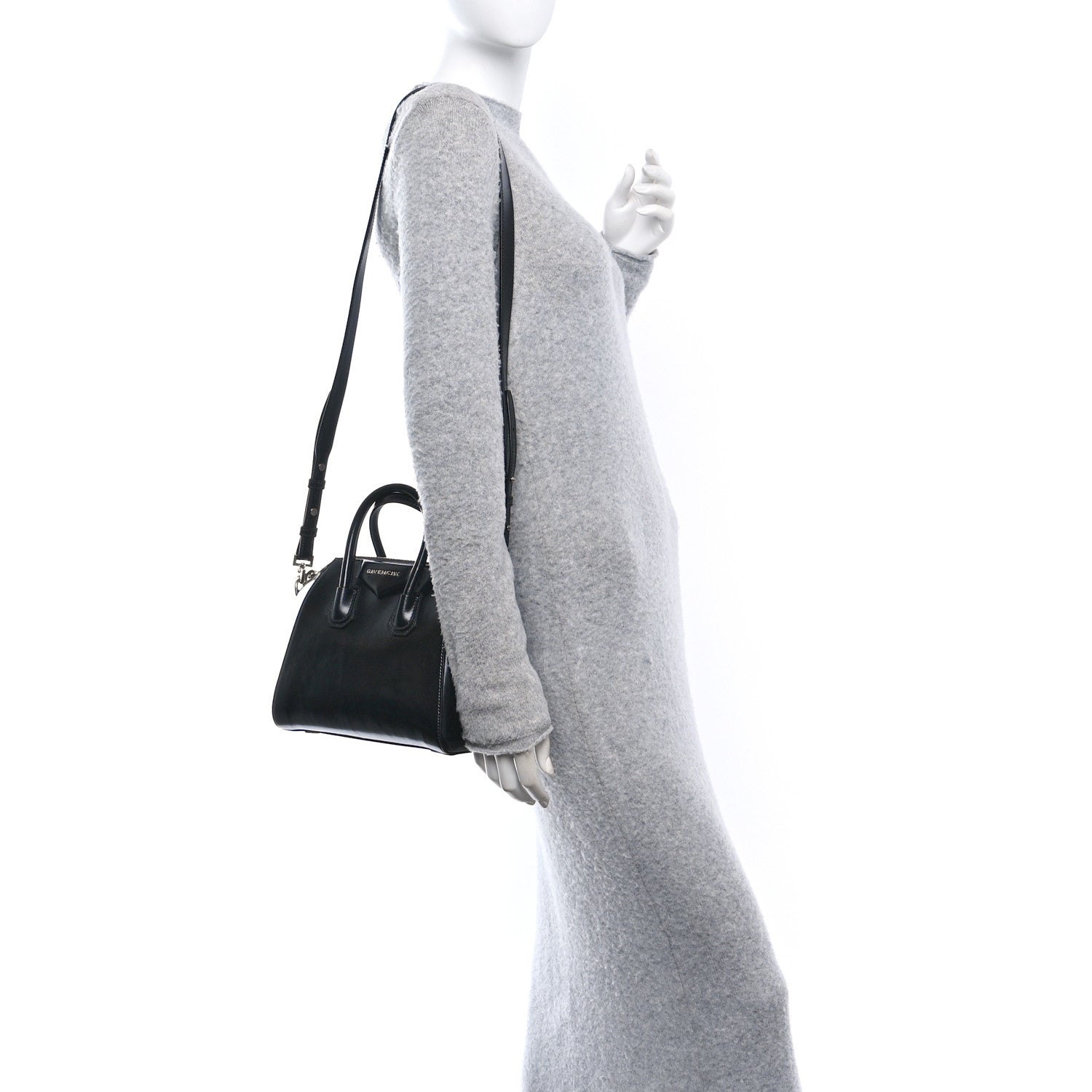 Givenchy Shiny Lord Calfskin Mini Antigona Black 2 of 10