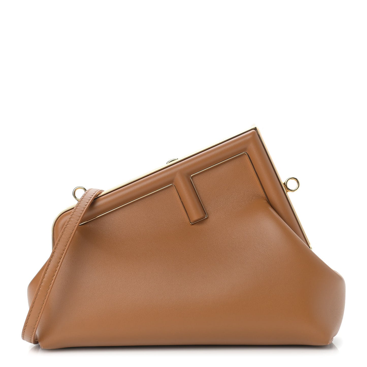 Shiny Nappa Small Fendi First Caramello