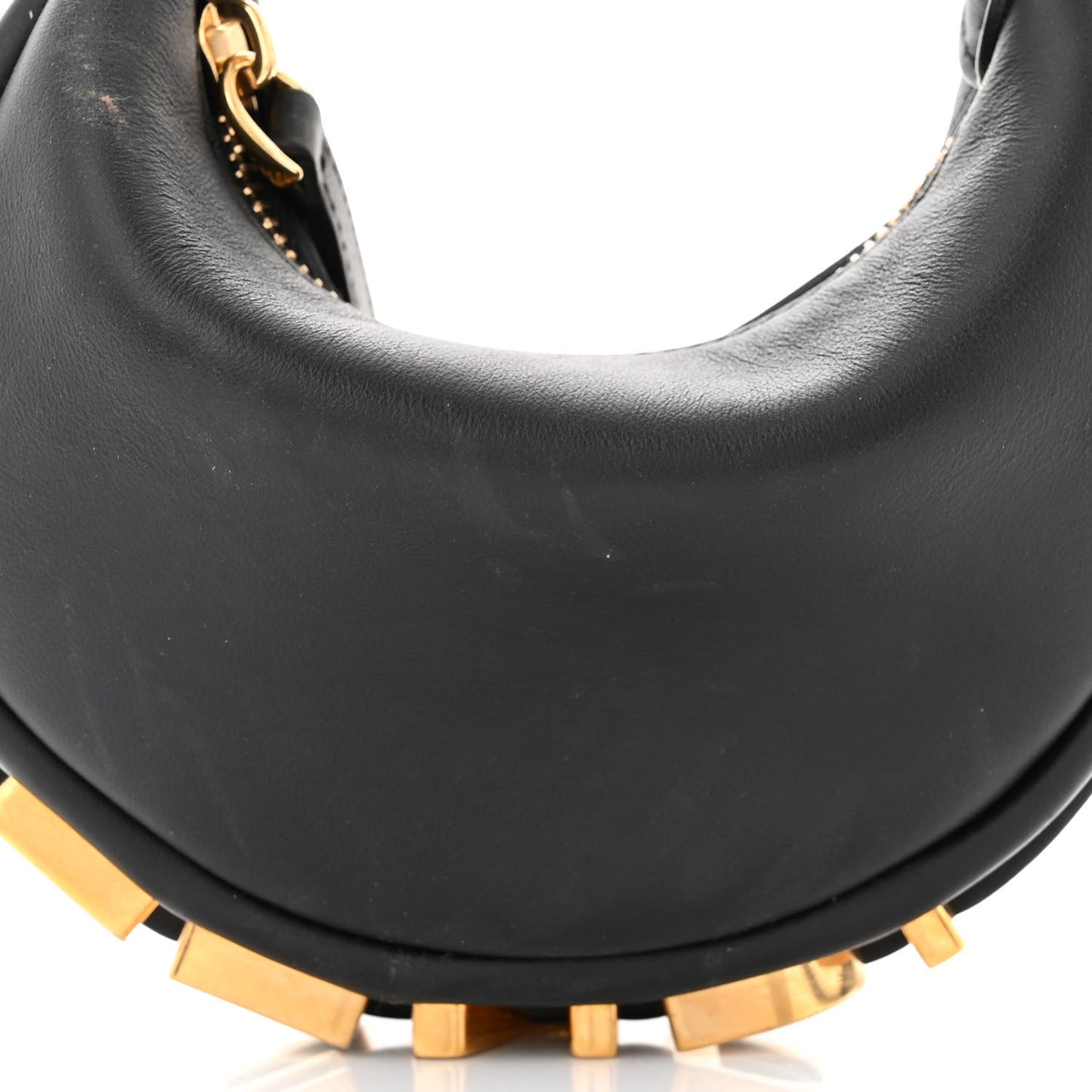Vitello Grace Matte Nano Fendigraphy Hobo Charm Black